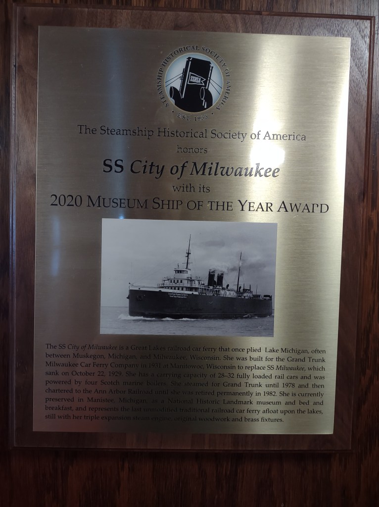 S.S. City of Milwaukee
Boatel
Manistee, MI