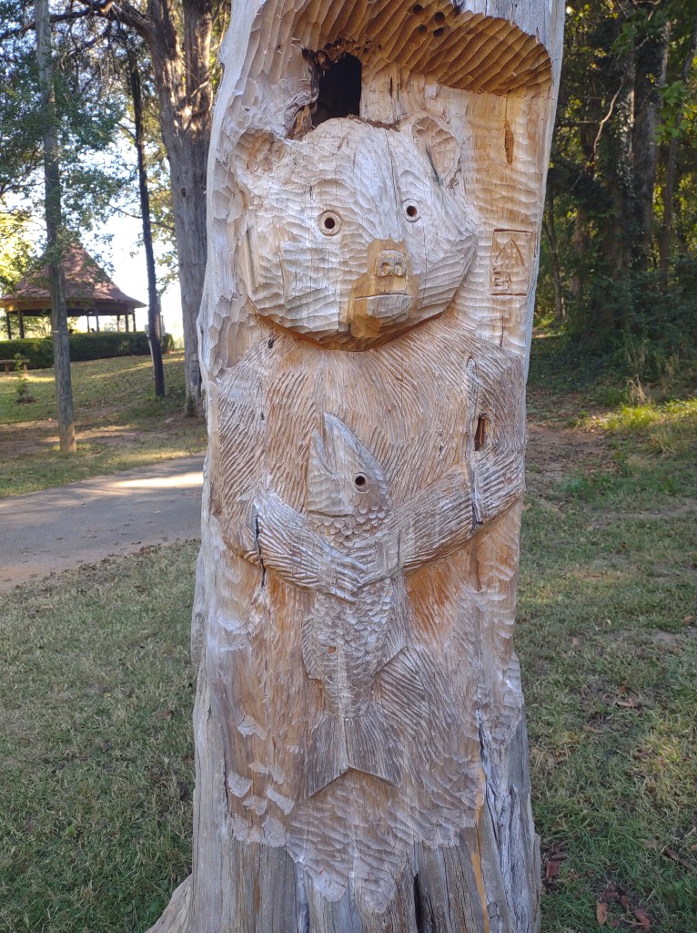Alabama
Montevallo AL
Tim Tingle
Tinglewood
Tinglewood Festival
Orr Park
Traveling with the Trapps
Wood Carvings