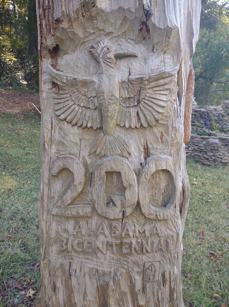 Alabama
Montevallo AL
Tim Tingle
Tinglewood
Tinglewood Festival
Orr Park
Traveling with the Trapps
Wood Carvings