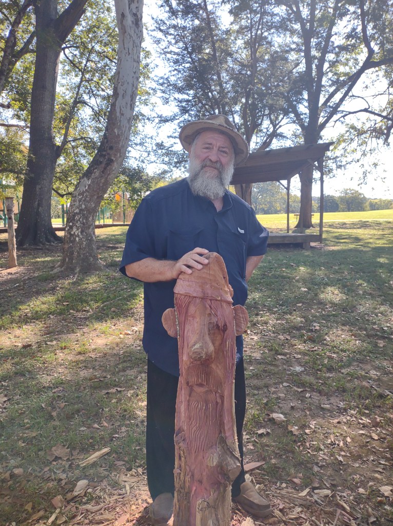Alabama
Montevallo AL
Tim Tingle
Tinglewood
Tinglewood Festival
Orr Park
Traveling with the Trapps
Wood Carvings