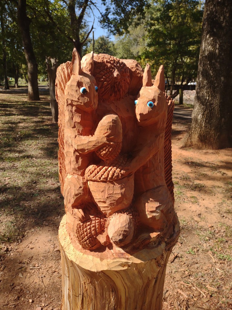 Alabama
Montevallo AL
Tim Tingle
Tinglewood
Tinglewood Festival
Orr Park
Traveling with the Trapps
Wood Carvings